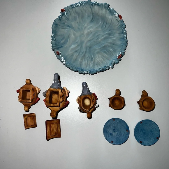 Vintage 1996 Noah and the Animals Hand Crafted Miniature Tea Set - Picture 5 of 11